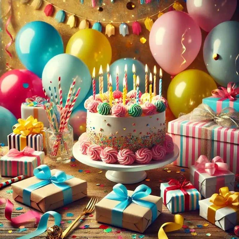 Birthday party illustration